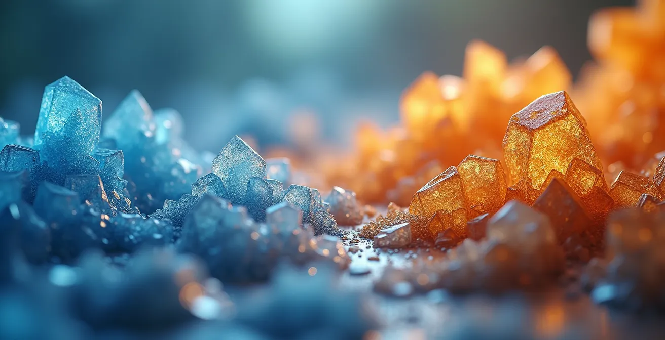 Abstract visualization comparing innate and adaptive immunity using AI concepts