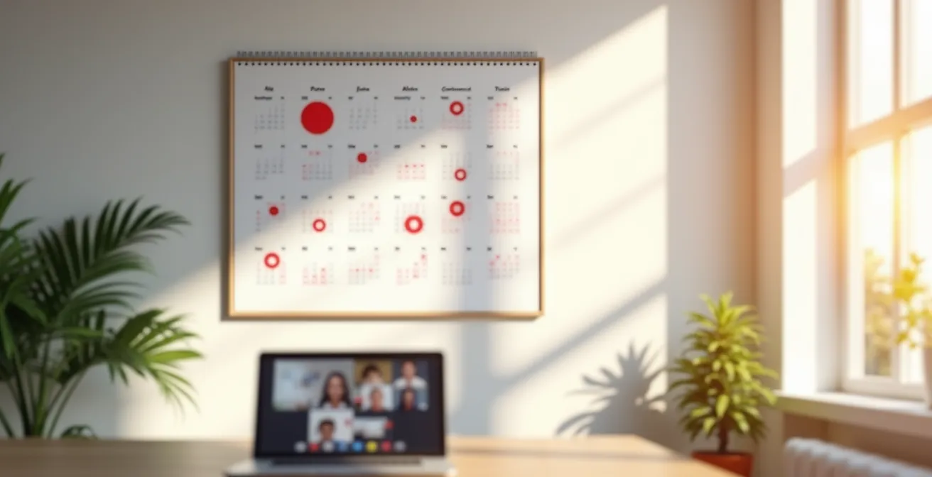 Calendar with early semester dates circled showing strategic timing for school open houses