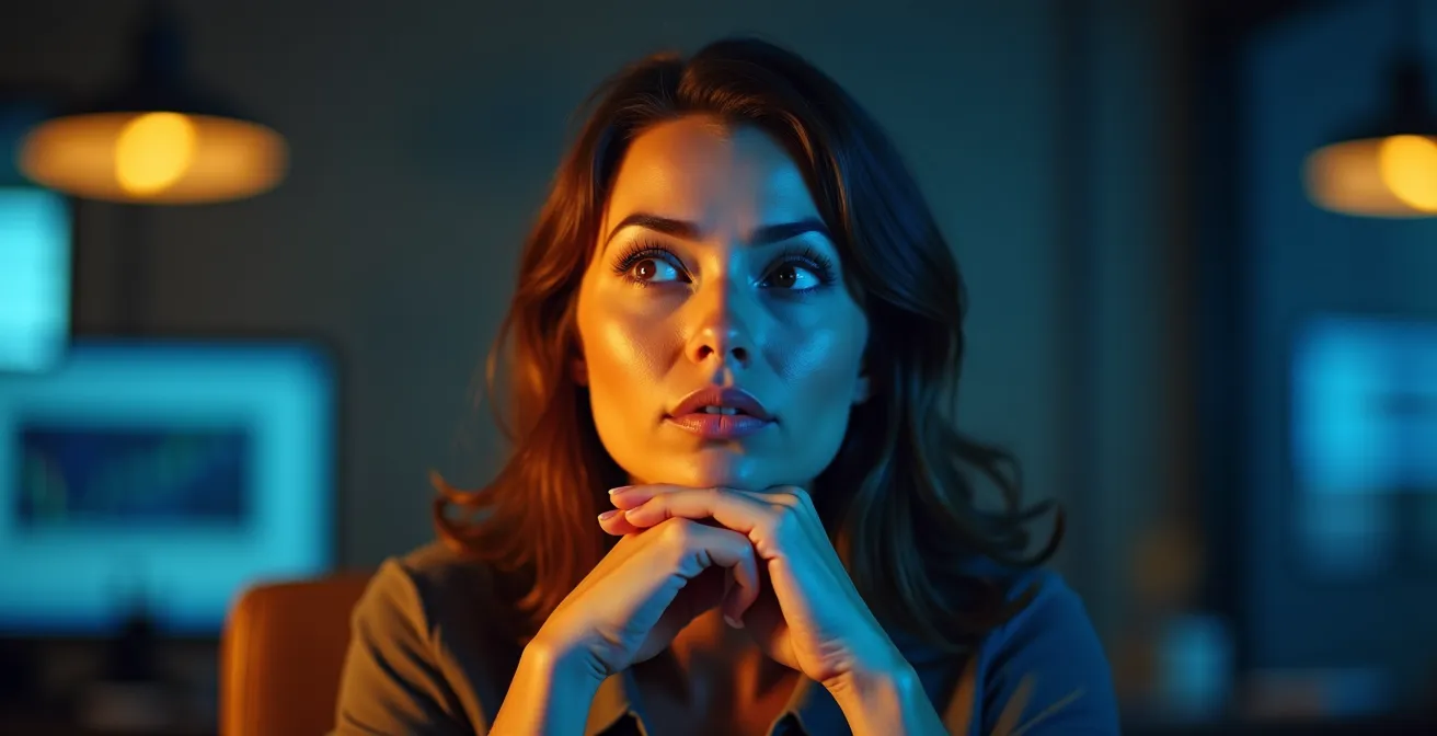 Visual metaphor showing the balance between FOMO and FUD in investment psychology