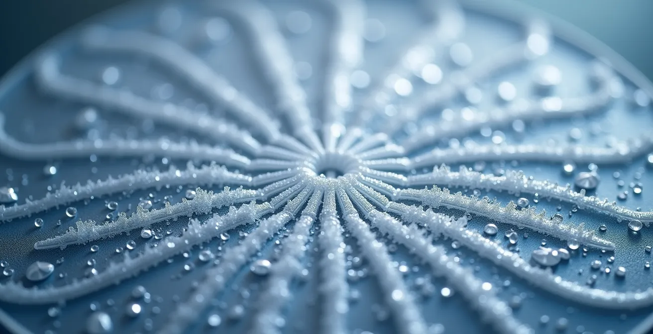 Macro photography of natural crystalline structures representing body's self-regulation