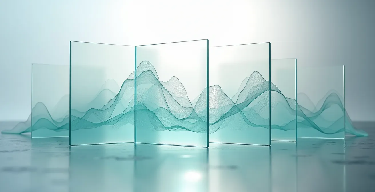 Abstract visualization of health data trends over time