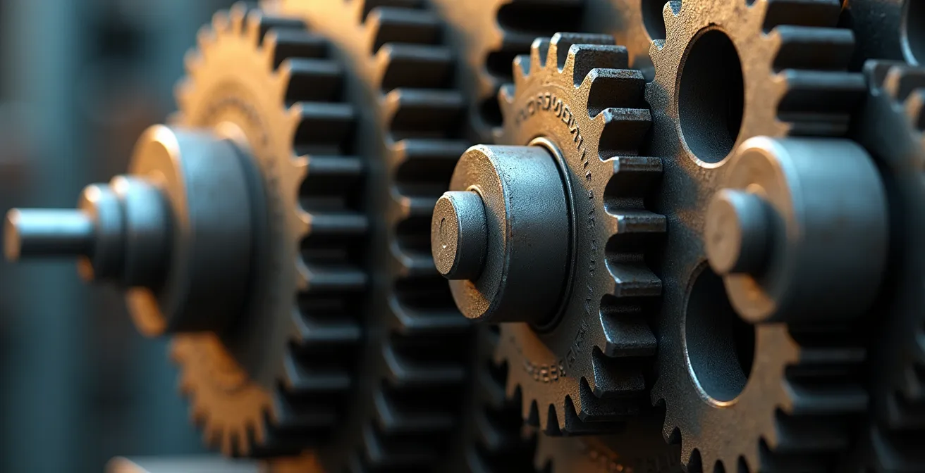 Abstract representation of synchronized R&D and market readiness timelines