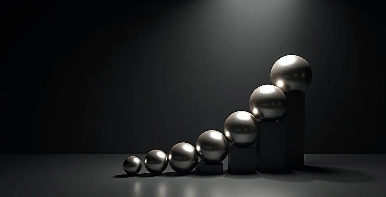 Abstract representation of investment portfolio returns distribution